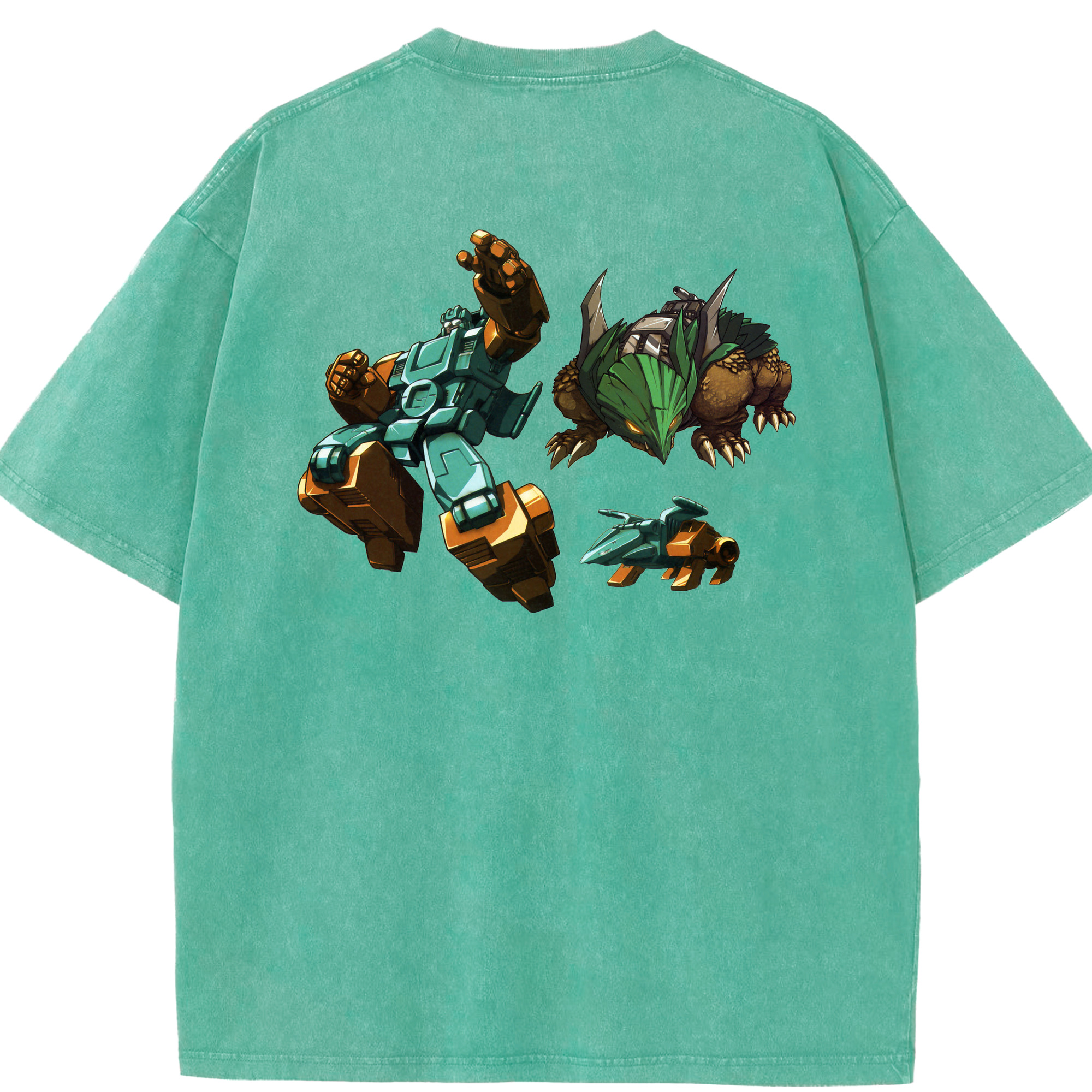 （画像用）  綿100% ヴィンテージ風 半袖Tシャツ（背面プリント）